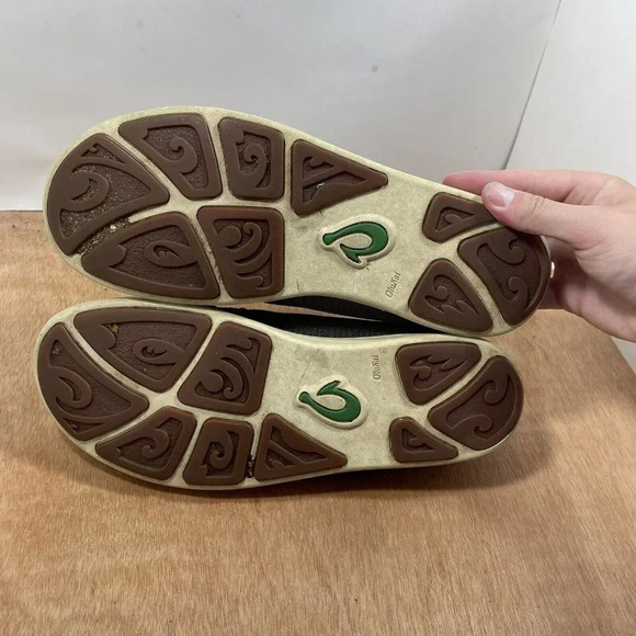 OluKai Nohea Mesh Mens Size 9.5 Olive Green Slip On Walking Beach Loafers Shoes main image 7